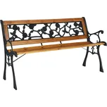 Zahradní lavička, černá/přírodní, FAIZA