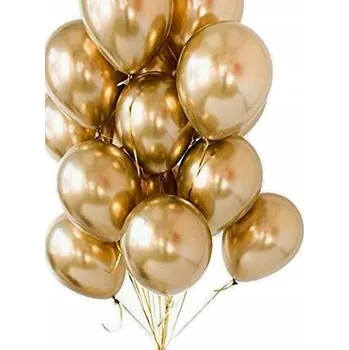 Balónek Latexový balónek zlatý metalický set 12 palců 50 ks