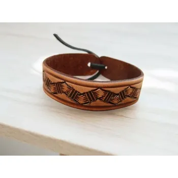 Náramek Kožený náramek na řemínek Emilio