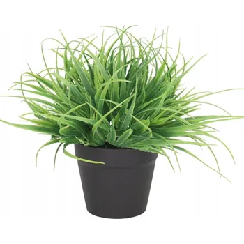 umělá květina TRÁVA V KVĚTINÁČI UMĚLÁ ROSTLINA KVĚTINY 17 CM