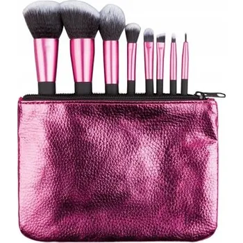 Kosmetický štětec SADA 8 KOSMETICKÝCH ŠTĚTCŮ + POUZDRO! RŮŽOVÁ