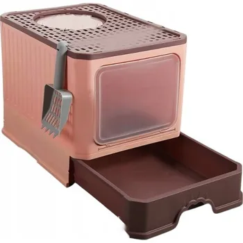 Obraz TOALETA PRO KOČKY stelivo 38x40x50cm růžová