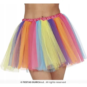 Dámská sukně BAREVNÁ TYLOVÁ SUKNĚ S GUMOU V PASE