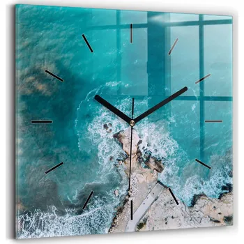 Hodiny Nástěnné hodiny Wallfluent modré 30 cm