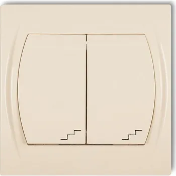vypínač Schodišťový vypínač pod omítku Karlik, béžové odstíny 1LWP-33