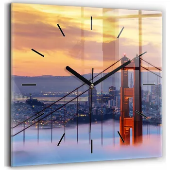 Hodiny Nástěnné hodiny Wallfluent žluté 30 cm