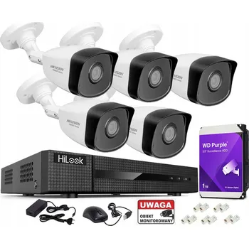 Bezpečnostní kamera HIKVISION IP monitorovací sada s 5 kamerami 2MP IR 1TB