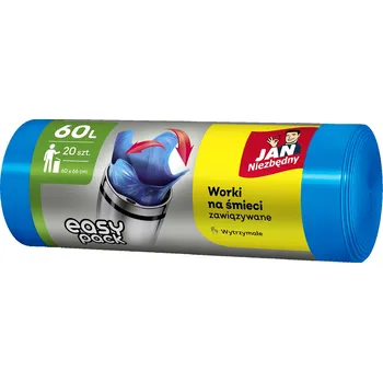 Pytle na odpadky Pytle na odpad Jan Niezbędny Easy-Pack 60L 20 Ks