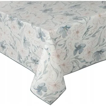 Obraz Obrus na stůl 145x350 cm béžový s pastelovými květinami