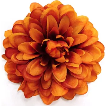 umělá květina Květ jiřiny 11 cm - oranžový