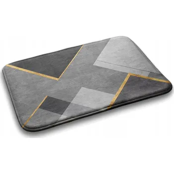 Koupelnová předložka Savá koupelnová předložka s geometrickými vzory