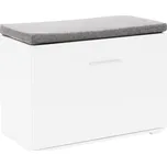 Lavice s botníkem, bílá/šedá, BOKSA