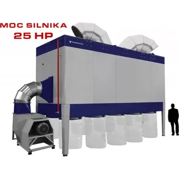 odsavač pilin Průmyslové odsávání třísek a pilin Vibra Motor DC21750 m³/h PREMIUM