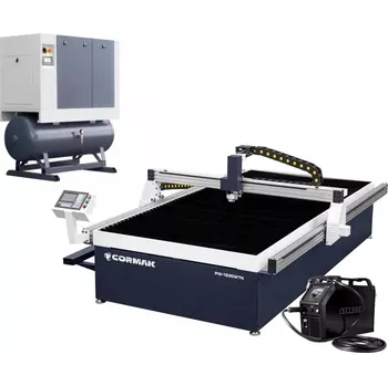 plazmová řezačka PW-1530 WTK plazmový řezací stroj + kompresor Luft 1000 + zdroj SPARTUS ProCUT 125CNC