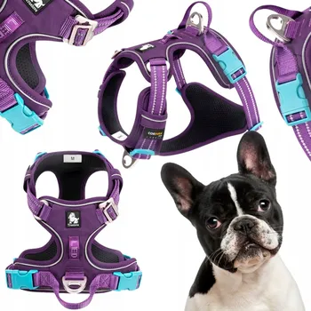 Postroj pro psa POSTROJ PRO PSA EASY WALK TRUELOVE FRONT LINE PREMIUM CORDURA FIALOVÝ M