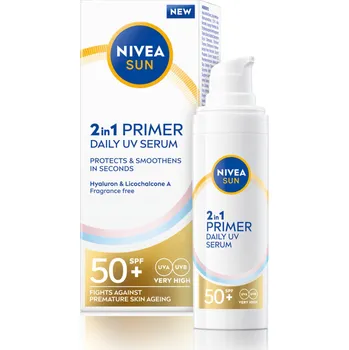Přípravek na opalování Nivea Sun 2in1 Primer Daily UV Serum SPF50+ 30 ml