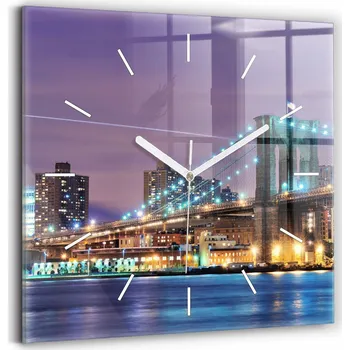 Hodiny Nástěnné hodiny Wallfluent modré 30 cm