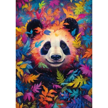 Puzzle Schmidt Panda v duhově zbarveném lese 1000 dílků