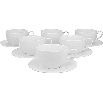 ŠÁLKY S PODŠÁLKY DUO DIAMOND ELEGANTNÍ BÍLÉ 6 KS 250 ML