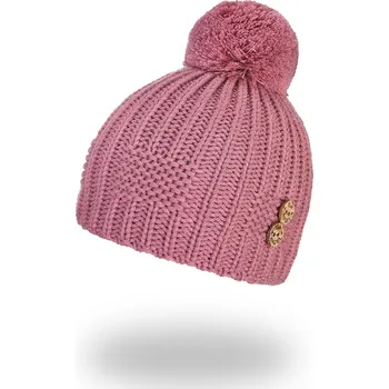 Módní doplněk Little Angel Čepice pletená bambule knoflíky Outlast ® - starorůžová Velikost: 4 | 45-48 cm