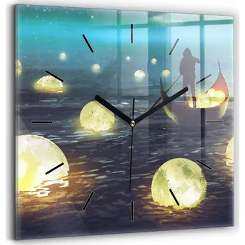 Hodiny Nástěnné hodiny Wallfluent černé 30 cm