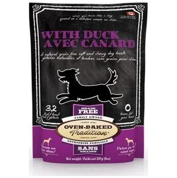Pamlsek pro psa OVEN-BAKED Tradition OBT All Natural Grain Free soft & chewy DUCK 227 g, bezlepkový pamlsek s kachním masem - EXPIRACE 01/2025