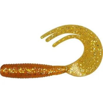 Umělá nástraha Twister DRAGON Dancer oranžová/stříbrný glitter *: Twister DRAGON Dancer oranžová/stříbrný glitter 1,5" (3,5cm) 20ks