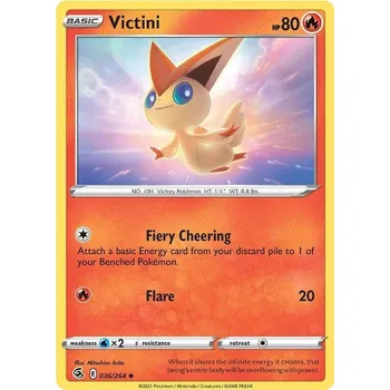 Sběratelská karetní hra Victini 036/264 - Fusion Strike Typ karty: Reverse Holo
