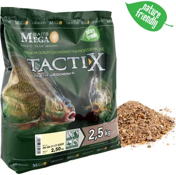 Návnadová surovina Vnadící směs Dragon TACTIX Jezero Jahoda 2,5kg