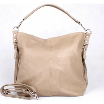 Kabelka Vera Pelle Kožená kabelka na rameno i crossbody 7733 hnědá latté