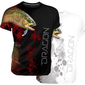 Pánské tričko Tričko DRAGON CoolMax pstruh *: Tričko DRAGON CoolMax pstruh - bílé XXL