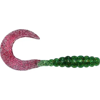 Umělá nástraha Twister ICE FISH chartreuse-červený glitter *: Twister ICE FISH chartreuse-červený glitter 15cm