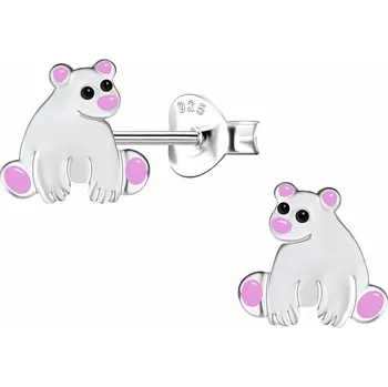 Náušnice Stříbrné náušnice Lední medvěd 6 x 8 mm, 0,53 g