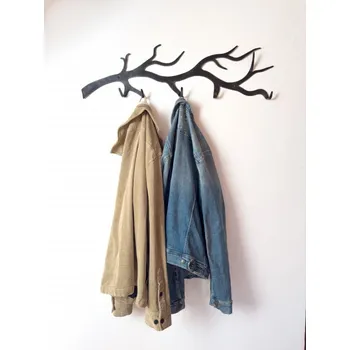 Věšák Kovaná větev - kovový věšák na zeď
