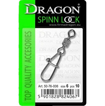 Obratlík s karabinkou Dragon Spinn Lock 10ks *: Obratlík s karabinkou Dragon Spinn Lock 5pcs 2/0