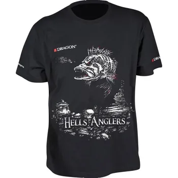 Pánské tričko Tričko DRAGON Hells Anglers 2017 - okoun *: Tričko DRAGON Hells Anglers 2017 - okoun Velikost L