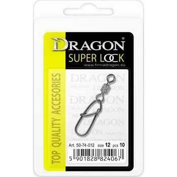 Obratlík s karabinkou Dragon SUPER LOCK 10ks *: Obratlík s karabinkou Dragon SUPER LOCK 10pcs 22