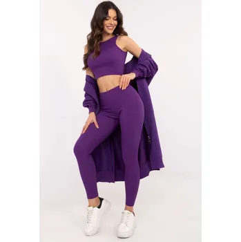 Třídílná sportovní souprava My Red Lips tmavě fialová EU velikost: Univerzální