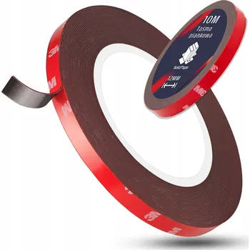 Lepicí páska Oboustranná montážní pěnová páska Samolepicí 10M Silná 12mm Šedá