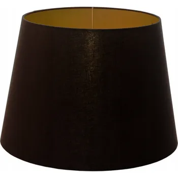 Stínidlo Stínidlo na lampu, kuželové, E27, černé, Bavlna + zlaté, 34x44 V29 MIRANO