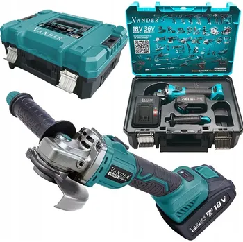 úhlová bruska Úhlová Bruska 125 mm Aku 4Ah 18V Kufr Regulace otáček VANDER VSK813