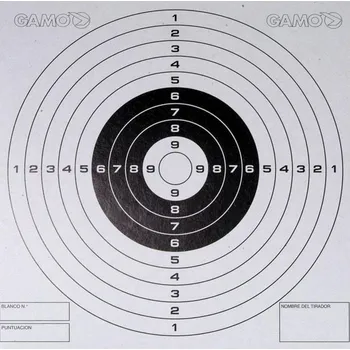 Terč na sportovní střelbu Terč vzduchovkový Gamo - tvrdý papír 14x14 cm 50 ks