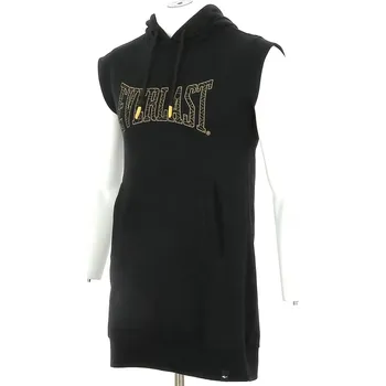 Dámské šaty dámské šaty, dlouhá mikina EVERLAST - BLACK/NUGGETS - S (Everlast Yokote Hooded Dress Womens)