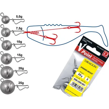 Přídavná zátěž DRAGON V-Point Italian *: Přídavná zátěž DRAGON V-Point Italian 10g / 3ks
