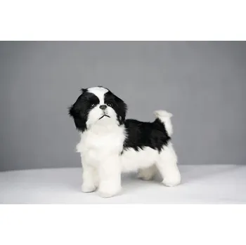 plyšák CutePets plyšový pes - bílo-černý - štěně 2E