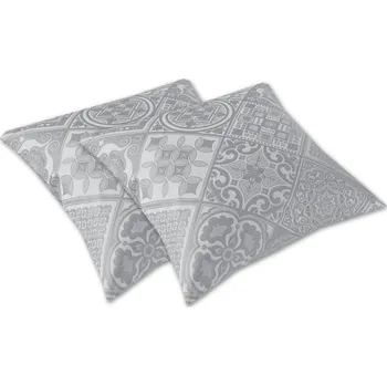 Dekorativní polštářek Damaškový dekorační polštářek 40x40 EXCELLENT ORNELLA Moralika stříbřitě šedá