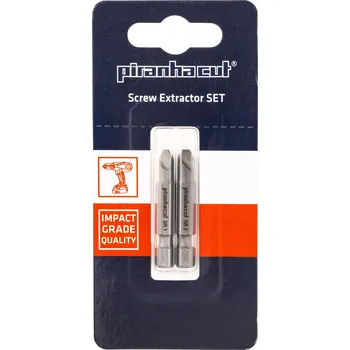 Vrták Bit na poškozené šrouby - PIRANHACUT 2 ks Odstraňovač šroubů