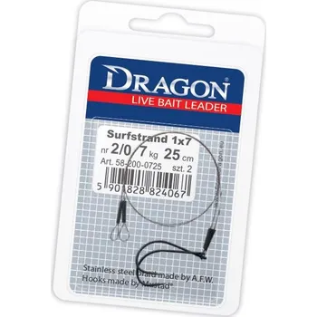 Lanko DRAGON Surfstrand 1x7 s jednoháčkem *: Lanko DRAGON Surfstrand 1x7 s jednoháčkem 5kg 25cm (vel. 1)