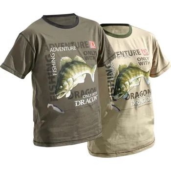 Pánské tričko Tričko DRAGON - Candát *: Tričko DRAGON - Candát pískové velikost M