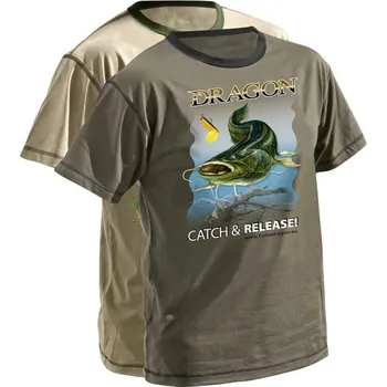 Pánské tričko Tričko DRAGON - Sumec *: Tričko DRAGON - Sumec olivové Velikost XL